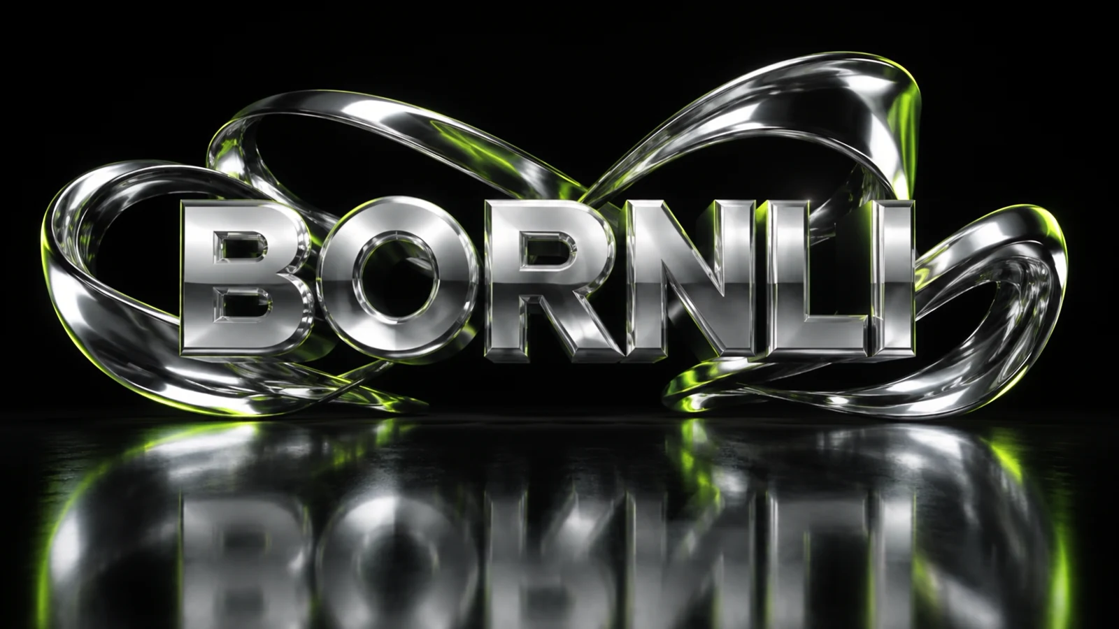 Chrome BORNLI wordmark